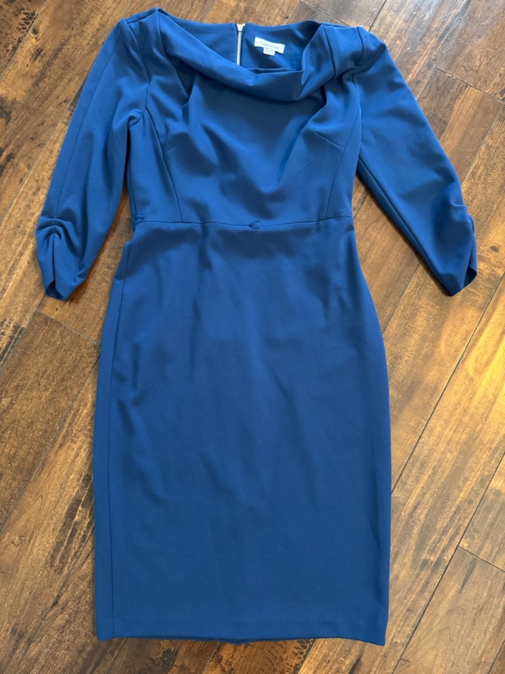 Calvin Klein Royal Blue Long Sleeve Sheath Dress